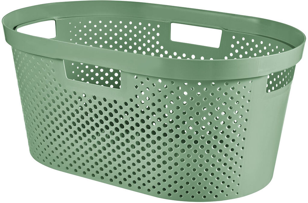 Curver INFINITY DOTS 39L Panier a linge 59 x 38 x 27 cm, vert 04755-S86