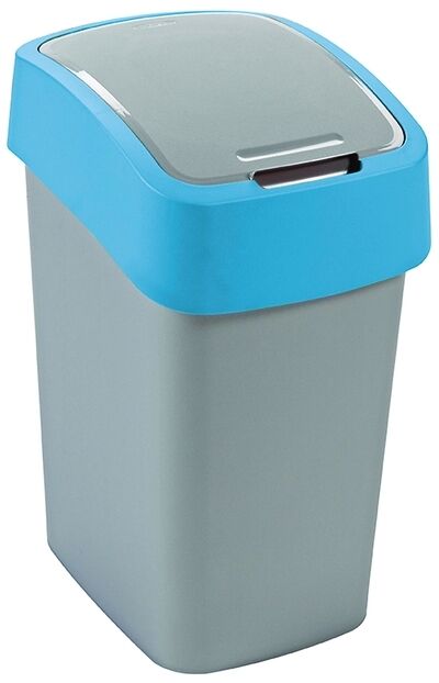 Curver FLIP BIN 25L Poubelle 47 x 26 x 34 cm argenté/bleu 02171-734