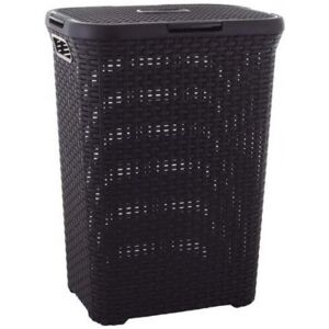 Curver STYLE 60L Coffre a linge 44,8 x 61,5 x 34,1 cm, marron foncé 00707-210 - Publicité Curver STYLE 60L Coffre a linge 44,8 x 61,5 x 34,1 cm, marron foncé 00707-210 - Publicité