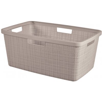 Curver JUTE 46L Panier a linge 59 x 39 x 26 cm, taupe 08091-308 - Publicité Curver JUTE 46L Panier a linge 59 x 39 x 26 cm, taupe 08091-308 - Publicité