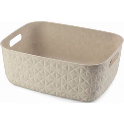 Curver SOFTEX M 12,5L Panier de rangement 37,9 x 29,2 x 14,3 cm, beige 00575-Z67 - Publicité Curver SOFTEX M 12,5L Panier de rangement 37,9 x 29,2 x 14,3 cm, beige 00575-Z67 - Publicité