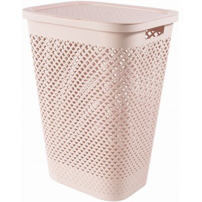 Curver PURE 55L Panier a linge 43 x 35 x 58 cm, rose 01918-Q70 - Publicité Curver PURE 55L Panier a linge 43 x 35 x 58 cm, rose 01918-Q70 - Publicité