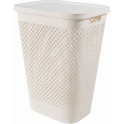 Curver PURE 55L Panier a linge 43 x 35 x 58 cm, beige 01918-X64 - Publicité Curver PURE 55L Panier a linge 43 x 35 x 58 cm, beige 01918-X64 - Publicité