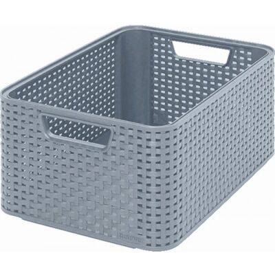 Curver STYLE M Boite de rangement 38,6 x 17 x 28,7 cm gris 03615-099 - Publicité Curver STYLE M Boite de rangement 38,6 x 17 x 28,7 cm gris 03615-099 - Publicité