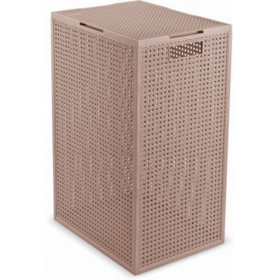 Curver KAYA 60L Panier a linge 38 × 29 × 58,5 cm, rose poudré 17213761 - Publicité Curver KAYA 60L Panier a linge 38 × 29 × 58,5 cm, rose poudré 17213761 - Publicité