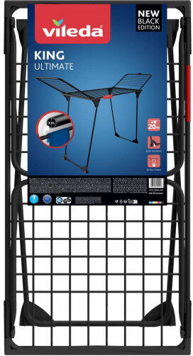 VILEDA King Ultimate Séchoir, Black Edition (174096)