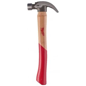 Milwaukee Marteau a griffes courbes hickory (450g) 4932478659 - Publicité Milwaukee Marteau a griffes courbes hickory (450g) 4932478659 - Publicité