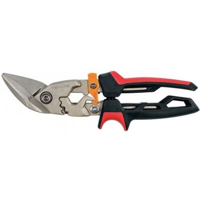 Fiskars PowerGear Cisaille aviateur coupe a gauche lame Offset 1027211 - Publicité Fiskars PowerGear Cisaille aviateur coupe a gauche lame Offset 1027211 - Publicité