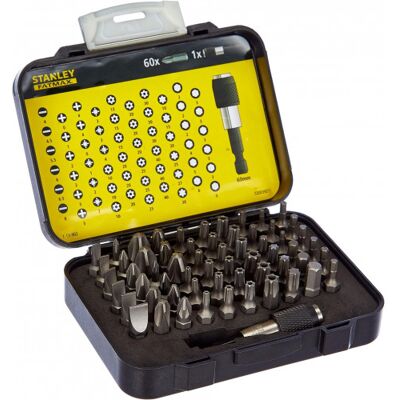 Stanley 1-13-902 1/4" Assortiment d'embouts de vissage 25mm, 61 pieces - Publicité Stanley 1-13-902 1/4" Assortiment d'embouts de vissage 25mm, 61 pieces - Publicité