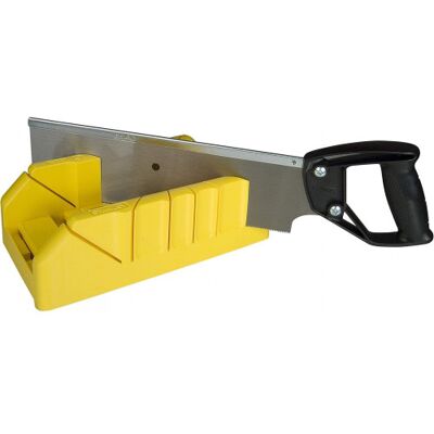 Stanley 1-19-800 Boite a coupe holster en plastique + scie a dos integree - Publicité Stanley 1-19-800 Boite a coupe holster en plastique + scie a dos integree - Publicité