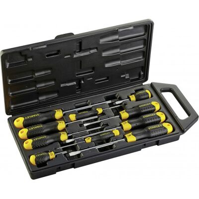 Stanley 2-65-014 CushionGrip Jeu de tournevis en coffret, 10 pieces - Publicité Stanley 2-65-014 CushionGrip Jeu de tournevis en coffret, 10 pieces - Publicité