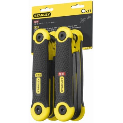 Stanley 2-69-267 Jeu de 17 clés pliables (1,5-8mm et 5/64"-1/4") - Publicité Stanley 2-69-267 Jeu de 17 clés pliables (1,5-8mm et 5/64"-1/4") - Publicité
