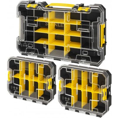 Stanley FMST61150-1 FatMax Pro-Stack Lot de 3 organiseurs (2/3 + 2x1/3) - Publicité Stanley FMST61150-1 FatMax Pro-Stack Lot de 3 organiseurs (2/3 + 2x1/3) - Publicité