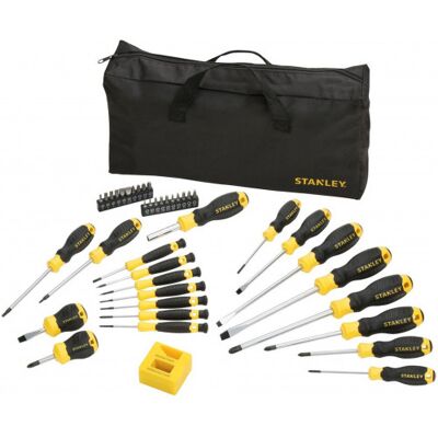 Stanley STHT0-62113 Kit outils tournevis de 42 pieces + sac bandouliere - Publicité Stanley STHT0-62113 Kit outils tournevis de 42 pieces + sac bandouliere - Publicité