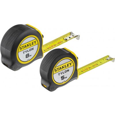 Stanley STHT0-74260 Tylon Metre a ruban 5m/19mm et 8m/25mm - Publicité Stanley STHT0-74260 Tylon Metre a ruban 5m/19mm et 8m/25mm - Publicité