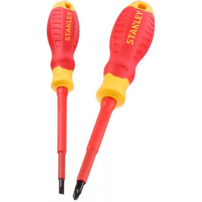 Stanley STHT60030-0 Tournevis isolés VDE (PZ2+SL4), jeu de 2 pieces - Publicité Stanley STHT60030-0 Tournevis isolés VDE (PZ2+SL4), jeu de 2 pieces - Publicité