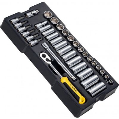 Stanley STMT1-74174 Douilles/accessoires 3/8" 36 pieces - TransModul - Publicité Stanley STMT1-74174 Douilles/accessoires 3/8" 36 pieces - TransModul - Publicité