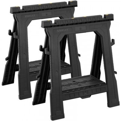 Stanley STST1-70713 Lot de 2 tréteaux pliables - Publicité Stanley STST1-70713 Lot de 2 tréteaux pliables - Publicité