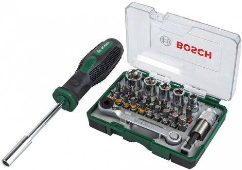 Bosch Kit 27 pieces, assortiment d'embouts de vissage et tournevis manuel 2607017331