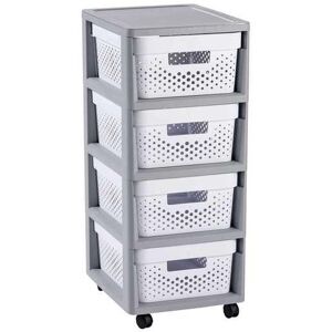 Curver INFINITY 4x11L Tour a tiroirs 36 x 30 x 69 cm blanc 04356-Y36