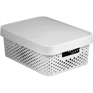 Curver INFINITY 11L Bac de rangement avec couvercle 36 x 14 x 27 cm blanc 04753-N23 - Publicité Curver INFINITY 11L Bac de rangement avec couvercle 36 x 14 x 27 cm blanc 04753-N23 - Publicité