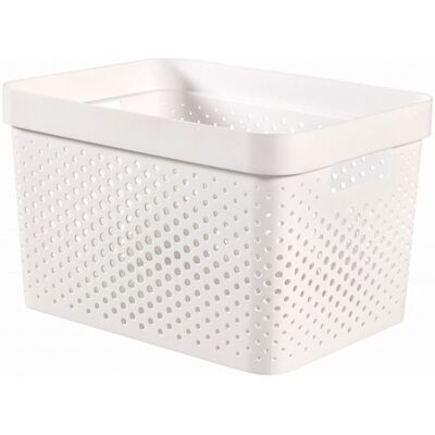 Curver INFINITY 17L Bac de rangement 36 x 27 x 22 cm, blanc 04740-040 - Publicité Curver INFINITY 17L Bac de rangement 36 x 27 x 22 cm, blanc 04740-040 - Publicité