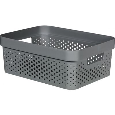 Curver INFINITY 11L Bac de rangement 36 x 27 x 14 cm, gris foncé 04750-G43 - Publicité Curver INFINITY 11L Bac de rangement 36 x 27 x 14 cm, gris foncé 04750-G43 - Publicité