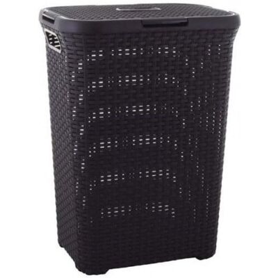 Curver STYLE 60L Coffre a linge 44,8 x 61,5 x 34,1 cm, marron foncé 00707-210 - Publicité Curver STYLE 60L Coffre a linge 44,8 x 61,5 x 34,1 cm, marron foncé 00707-210 - Publicité
