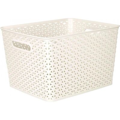 Curver MY STYLE L 18L Boite de rangement 35,5 x 29,6 x 22 cm creme 03612-885 - Publicité Curver MY STYLE L 18L Boite de rangement 35,5 x 29,6 x 22 cm creme 03612-885 - Publicité