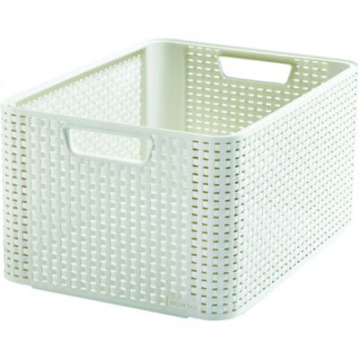 Curver STYLE L Boite de rangement 43,6 x 23 x 32,6 cm creme 03616-885 - Publicité Curver STYLE L Boite de rangement 43,6 x 23 x 32,6 cm creme 03616-885 - Publicité