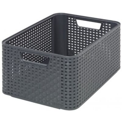 Curver STYLE M Boite de rangement 38,6 x 17 x 28,7 cm gris foncé 03615-308 - Publicité Curver STYLE M Boite de rangement 38,6 x 17 x 28,7 cm gris foncé 03615-308 - Publicité