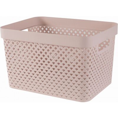 Curver PURE 17L Panier de rangement 35,5 x 26,2 x 21,9 cm, rose 01420-Q70 - Publicité Curver PURE 17L Panier de rangement 35,5 x 26,2 x 21,9 cm, rose 01420-Q70 - Publicité