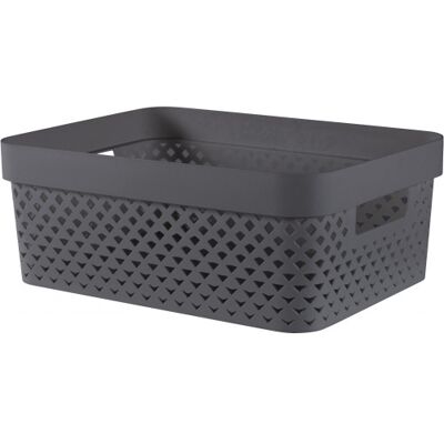 Curver PURE 11L Panier de rangement 35,6 x 26,6 x 13,6 cm, gris 01421-G43 - Publicité Curver PURE 11L Panier de rangement 35,6 x 26,6 x 13,6 cm, gris 01421-G43 - Publicité