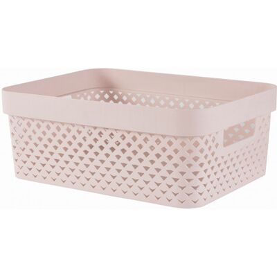 Curver PURE 11L Panier de rangement 35,6 x 26,6 x 13,6 cm, rose 01421-Q70 - Publicité Curver PURE 11L Panier de rangement 35,6 x 26,6 x 13,6 cm, rose 01421-Q70 - Publicité