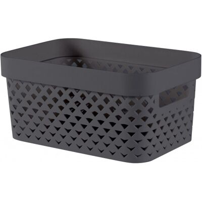 Curver PURE 4,5L Panier de rangement 26 x 17,5 x 12,3 cm, gris 01422-G43 - Publicité Curver PURE 4,5L Panier de rangement 26 x 17,5 x 12,3 cm, gris 01422-G43 - Publicité