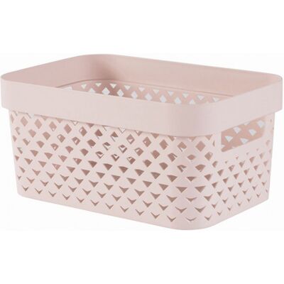 Curver PURE 4,5L Panier de rangement 26 x 17,5 x 12,3 cm, rose 01422-Q70 - Publicité Curver PURE 4,5L Panier de rangement 26 x 17,5 x 12,3 cm, rose 01422-Q70 - Publicité