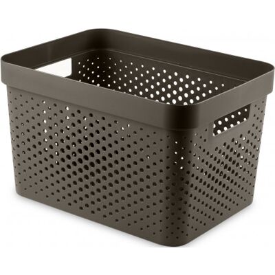Curver INFINITY 17L Bac de rangement 36 x 27 x 22 cm, marron 04740-C74 - Publicité Curver INFINITY 17L Bac de rangement 36 x 27 x 22 cm, marron 04740-C74 - Publicité