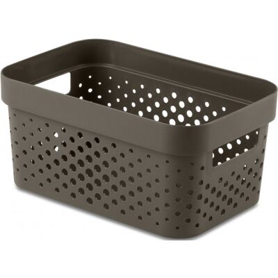 Curver INFINITY 4,5 L Bac de rangement 26 x 18 x 12 cm, marron 04747-C74 - Publicité Curver INFINITY 4,5 L Bac de rangement 26 x 18 x 12 cm, marron 04747-C74 - Publicité