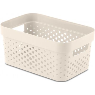 Curver INFINITY 4,5 L Bac de rangement 26 x 18 x 12 cm, crémeux 04747-X64 - Publicité Curver INFINITY 4,5 L Bac de rangement 26 x 18 x 12 cm, crémeux 04747-X64 - Publicité