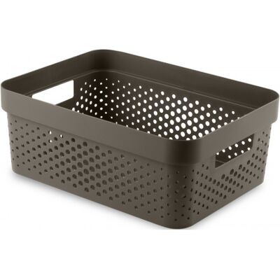 Curver INFINITY 11L Bac de rangement 36 x 27 x 14 cm, marron 04750-C74 - Publicité Curver INFINITY 11L Bac de rangement 36 x 27 x 14 cm, marron 04750-C74 - Publicité
