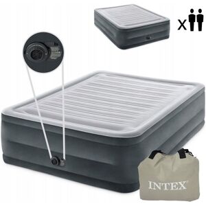 INTEX Queen Comfort Lit Gonflable en Peluche avec Fibre Tech 152X203X56cm 64418ND