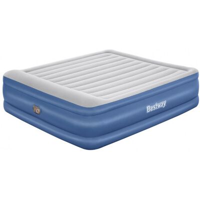 BESTWAY TriTech King Lit gonflable avec pompe intégrée, 203 x 193 x 56 cm 67692 - Publicité BESTWAY TriTech King Lit gonflable avec pompe intégrée, 203 x 193 x 56 cm 67692 - Publicité
