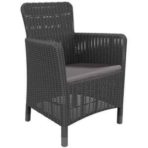 ALLIBERT TRENTON Chaise de jardin, 63 x 60 x 85 cm, graphite/gris 17202798 - Publicité