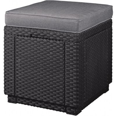 KETER CUBE Repose-pieds, 42 x 42 x 39 cm, graphtie/gris 17192157 - Publicité KETER CUBE Repose-pieds, 42 x 42 x 39 cm, graphtie/gris 17192157 - Publicité