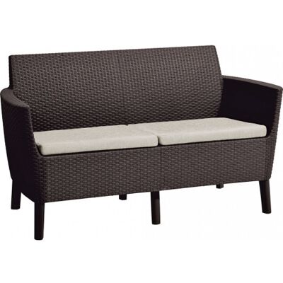 KETER SALEMO 2 Canapé, 133 x 67 x 76 cm, brun/beige 17209038 - Publicité KETER SALEMO 2 Canapé, 133 x 67 x 76 cm, brun/beige 17209038 - Publicité