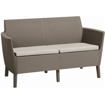 KETER SALEMO 2 Canapé, 133 x 67 x 76 cm, cappuccino/beige 17209038 - Publicité KETER SALEMO 2 Canapé, 133 x 67 x 76 cm, cappuccino/beige 17209038 - Publicité