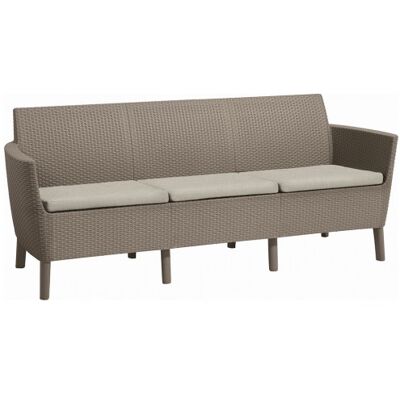 KETER SALEMO 3 Canapé, 187 x 67 x 76 cm, cappuccino/beige 17209039 - Publicité KETER SALEMO 3 Canapé, 187 x 67 x 76 cm, cappuccino/beige 17209039 - Publicité