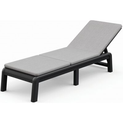 KETER ATLAS Chaise longue avec coussin, 187,5 x 58 x 29 cm, grafit/gris 17213628 - Publicité KETER ATLAS Chaise longue avec coussin, 187,5 x 58 x 29 cm, grafit/gris 17213628 - Publicité