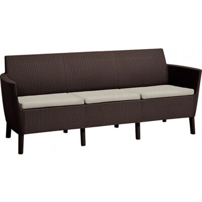 KETER SALEMO 3 Canapé, 187 x 67 x 76 cm, brun/beige 17209039 - Publicité KETER SALEMO 3 Canapé, 187 x 67 x 76 cm, brun/beige 17209039 - Publicité
