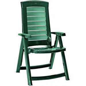 ALLIBERT ARUBA Chaise de jardin réglable, 61 x 72 x 110 cm, vert foncé 17180080